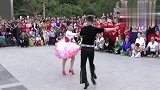 最新广场舞视频大全-20190223-一男一女广场表演吉特巴舞，数百人围观，掌声不断！