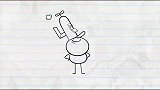 搞笑铅笔画动画：铅笔人有了飞行帽子，去外太空真的就很方便了！