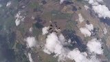 超高空跳伞！极限达人在空中玩起了特技 有点酷炫