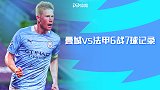 曼城VS法甲6战7球记录！德布劳内轰3球 世界波弧线斩破巴黎