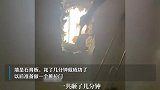 家里停电打不开电动门，山东一大汉果断砸墙送女儿上学