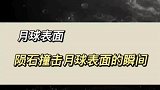 陨石撞击月球表面的瞬间