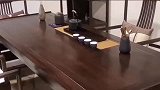 黑乌金木启程茶桌2号实木茶桌厂家场景效果图
