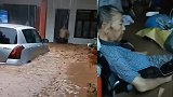 四川邛崃暴雨突袭道路成河 部分民房被淹、通讯中断
