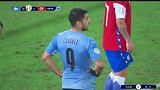 乌拉圭连续角球威胁智利球门 半场结束苏神比达尔老友寒暄