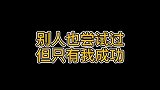 别人也尝试过，但只有我成功