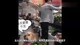 狗狗陪主人去菜场买菜，提菜时表情生无可恋，路人都忍不住笑喷！