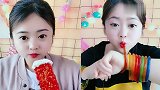 美女直播吃彩色雪糕、果冻小手镯，好吃又好玩，超满足！