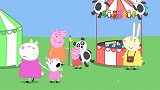 小猪佩奇：佩奇去逛游乐园，猪妈妈帮佩奇赢了好多个大熊猫玩偶