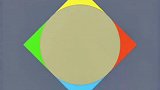 将四色的方块向箭头方向平移，空出来的区域随机生成新的四色方块，很多次以后混沌边界居然是圆。