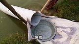 小伙用塑料管制作捕鱼神器，轻轻松松搞定一盆鱼