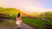 小伙拍下新疆阿勒泰绝美景观，暴雨中日落和双彩虹同框：快被感动哭了