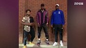 赢球心情好！博格巴与NBA球星巴特勒庆祝红魔首胜