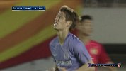 佐佐木翔内切晃开何超 右脚劲射偏出立柱