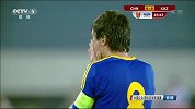 友谊赛-16年-中国VS哈萨克斯坦：哈萨克斯坦队员落地时右腿严重骨折-花絮