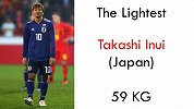 世界杯球员身高体重峰值大盘点 日本乾贵士竟还不到120斤！