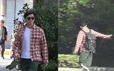 李晨与助理外出心情很好，分手前没有失落难过，走路姿势都带风