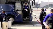 蔚山全队抵达球场 阵容轮换K联赛劲旅轻装上阵