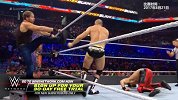 WWE-17年-2017夏季狂潮大赛：RAW双打冠军赛罗林斯&安布罗斯VS凯萨罗&希莫斯-精华