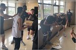 林书豪也干了！入乡随俗给过生日的朱彦西尤度狂拍蛋糕