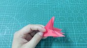 手把手教你做漂亮的折纸八瓣花，手工折纸视频