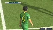 下半场补时第1分钟北京国安球员池忠国黄牌