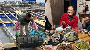  彝族腊肉配东海海鲜！“春运母亲”吃着今晚的海上家宴，笑了