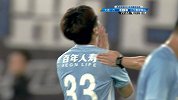 盖坦连续突破制造鲁能后防混乱 赵学斌内切贴地斩偏出