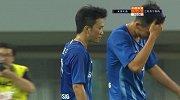 埃德尔一对四边路强行突破传中 谢鹏飞跟进推射被扑出