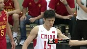 男篮友谊赛-13年-中欧男篮对抗赛G3：周鹏左翼突破 回头望月打成2+1-花絮