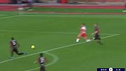 第77分钟摩纳哥球员弗兰德进球 摩纳哥3-0尼姆