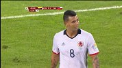 美洲杯-16年-淘汰赛-半决赛-第46分钟射门 哥伦比亚上半场补时布拉沃的表演时间-花絮
