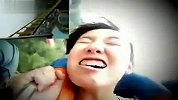 台湾妹自拍过山车 超搞表情吓半死（搞笑自拍）