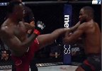 UFC经典侧踢爆头KO！这肌肉爆发力太强了