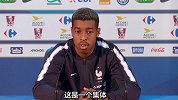 法国后卫金彭贝接受赛后采访 认为战平丹麦表现合格不需批评
