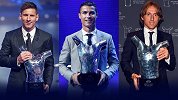 历届欧足联最佳球员：梅西2次C罗3次加冕 今晚莱万稳了？