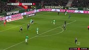 第14分钟云达不莱梅球员克拉森射门-绝佳机会被扑