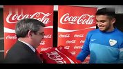 西甲-1314赛季-马拉加出席可口可乐商业活动 名字印上可乐罐-专题