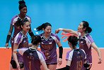 中国女排两代主攻对轰朱婷完胜 天津女排3-0横扫辽宁夺5连胜