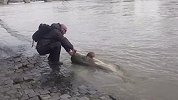 法国一男子河边拽出“尼斯湖水怪” 围观路人都被吓坏了
