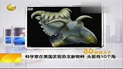 科学家在美国发现恐龙新物种头部有10个角