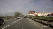 Highway in Russia!Mazda 323crash!