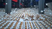 将10万个捕鼠夹摆好，扔进一颗乒乓球会怎样？镜头记录全过程