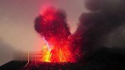 日本火山爆发瞬间