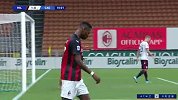 第10分钟卡利亚里球员克拉万乌龙球 AC米兰1-0卡利亚里