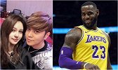 罗志祥女友现身湖人比赛现场！詹姆斯就坐在她旁边！