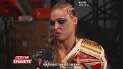 WWE-18年-2018夏季狂潮大赛赛后采访 罗西感谢前辈铺路 盛赞娜塔莉亚坚强内心-花絮
