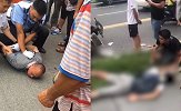 突发！成都一轿车街头撞电瓶车及行人致1死7伤 现场一片狼藉