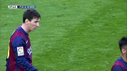 西甲-1415赛季-联赛-第23轮-38分钟进球 梅西禁区内轻松推射破门-花絮