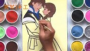 沙画公主和王子，做法非常简单，创意手工DIY